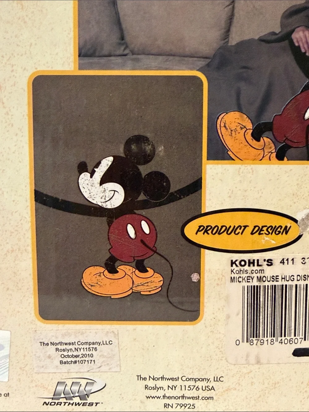 Disney Mickey Mouse Graphic Wearable Blanket With Sleeves